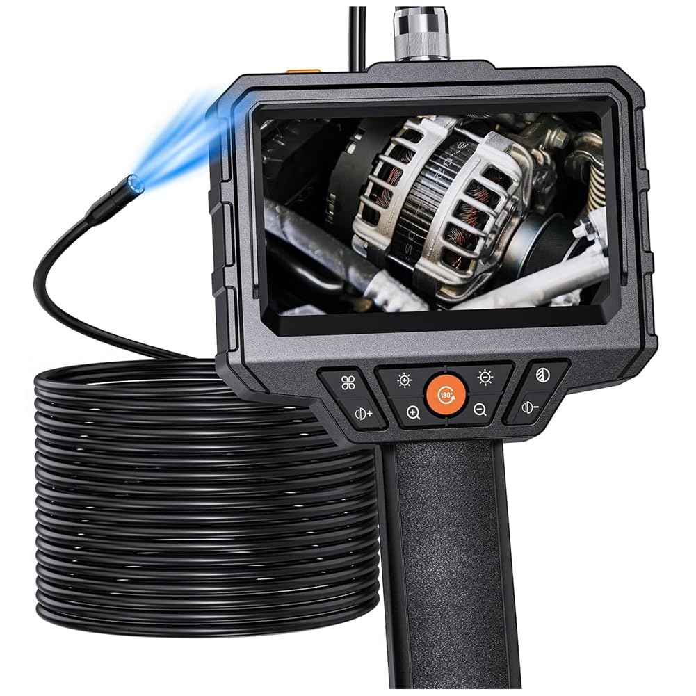 Endoscope portatif 4,3 pouces HD 1080P avec câble de 5m et 8 LED réglables