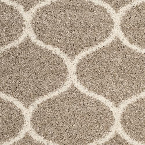Image of Aromick Modern Polyester Anti Slip Shaggy Fluffy Rectangular Rug And Carpet For Living Room, Bedroom & Dining Room (4 X 6 Feet, Beige Ivory)