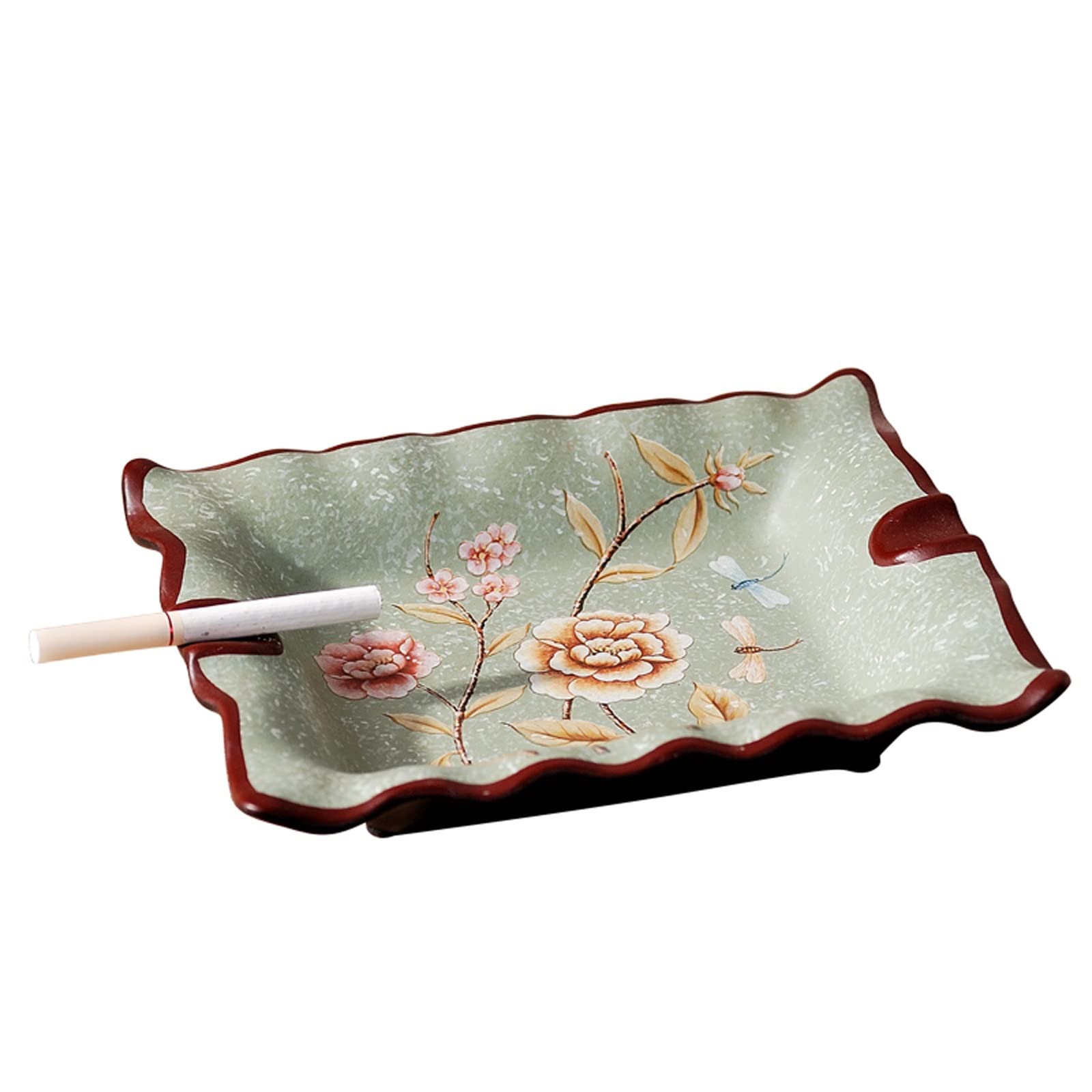 ashtray， Retro Ceramic Fashion Cigarettes Ash Tray, Desktop Smoking Ashtrays
