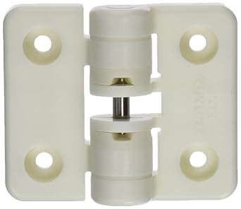 Sugatsune HG-YJ50IV Polyacetal Detent Hinge with Holes, 50mm Leaf Height, 60mm Open Width, 5 lbs inch Torque, Ivory
