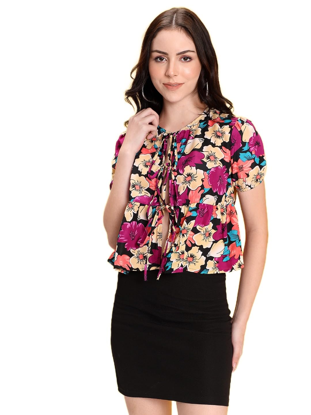 kotty Women's Floral Regular Fit Fashion Vest-picture-13