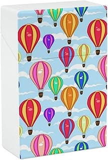 Sky Colorful Hot Air Balloons Cigarette Case Waterproof Cigarette Holder Box Portable Flip Open Cigarette Pack