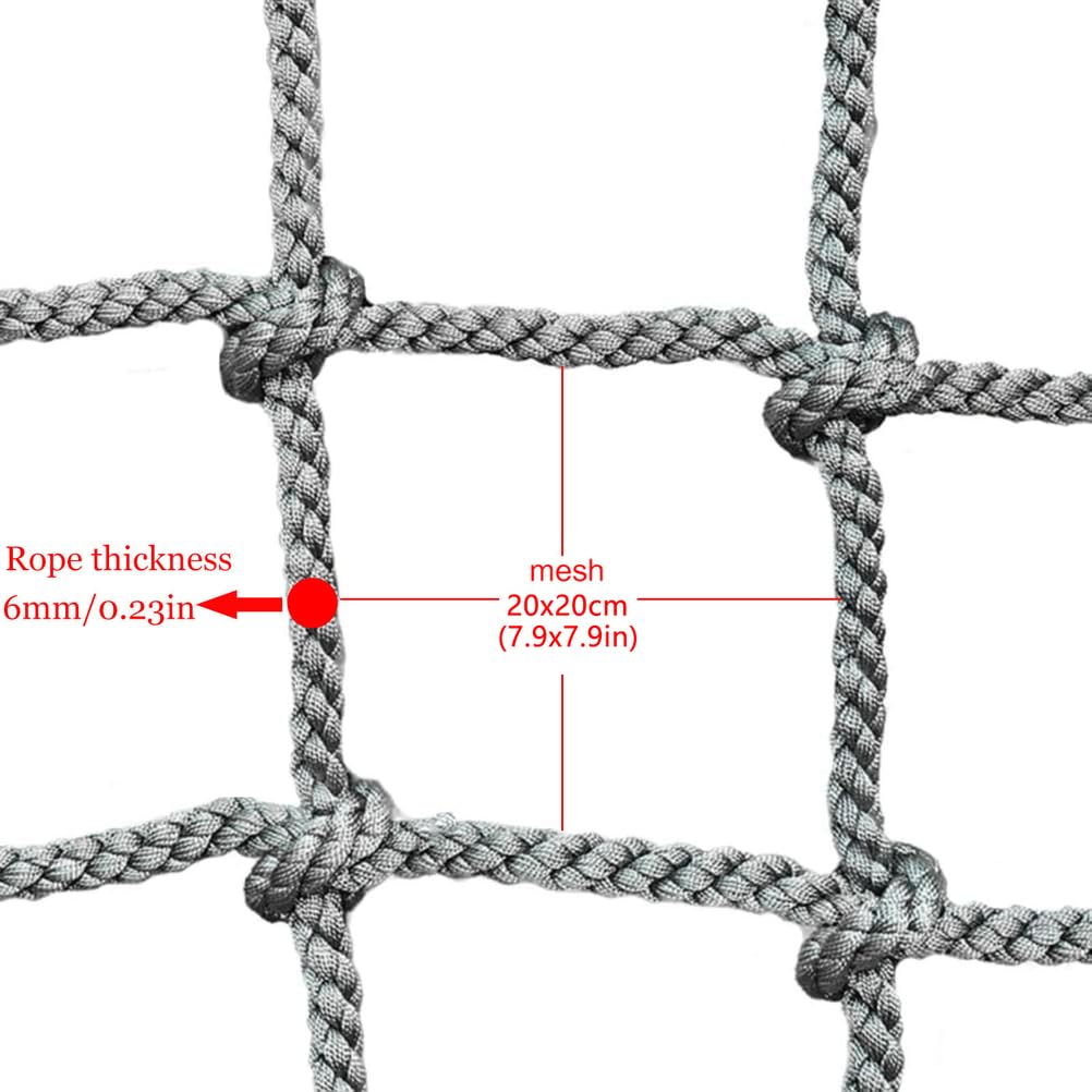 Rete di sicurezza da arrampicata per balcone, camion e casa sull'albero, 2 x 2 m, rete da arrampicata all'aperto, soluzione di sicurezza versatile per bambini e animali domestici