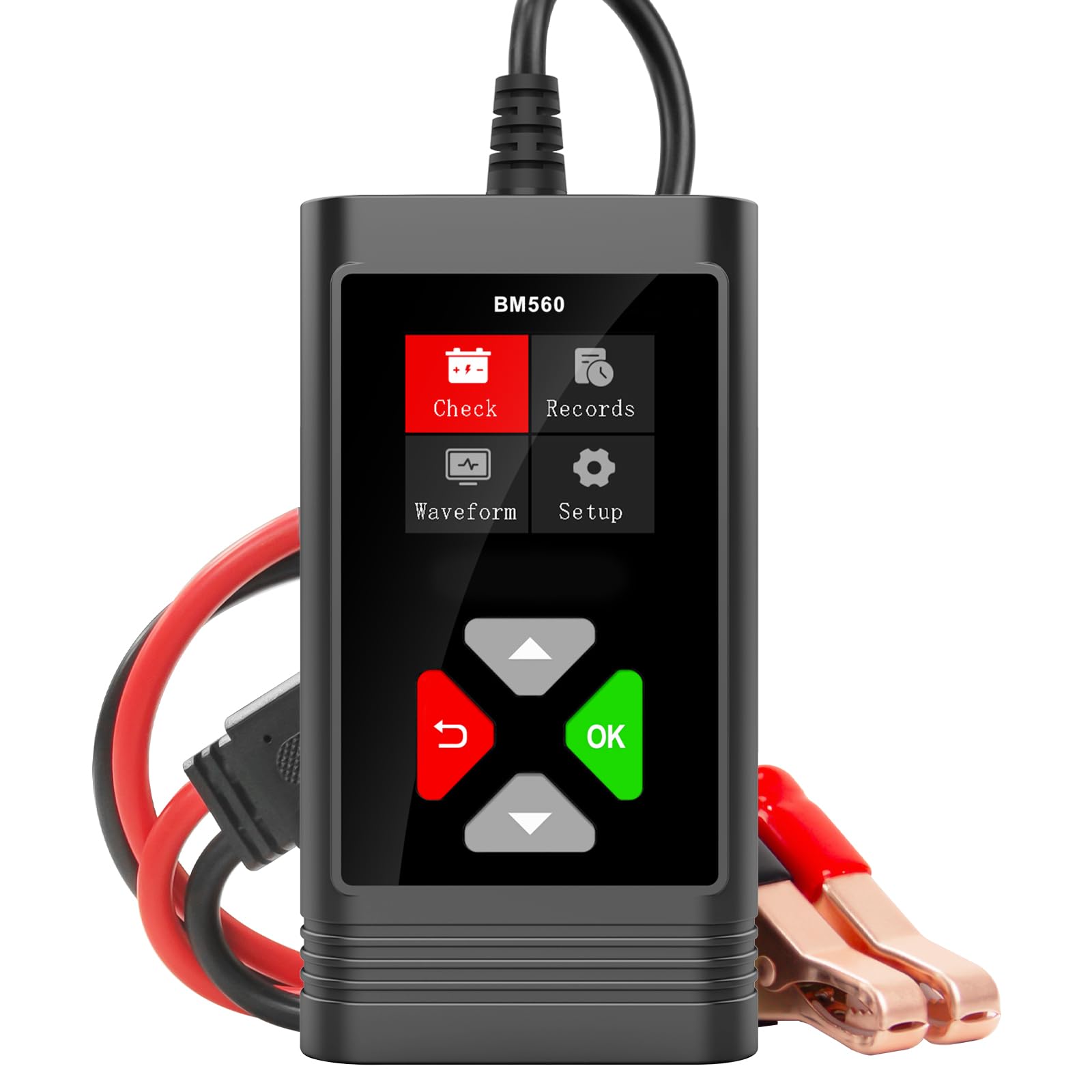 Car Battery Testers 6V 12V BM560 Battery Load Tester, ELMCONFIG 100-2000 CCA Automotive Battery Alternator Battery Analyzer for Truck Motorcycle SUV Boat (1, BM560 Battery Tester)-picture-41