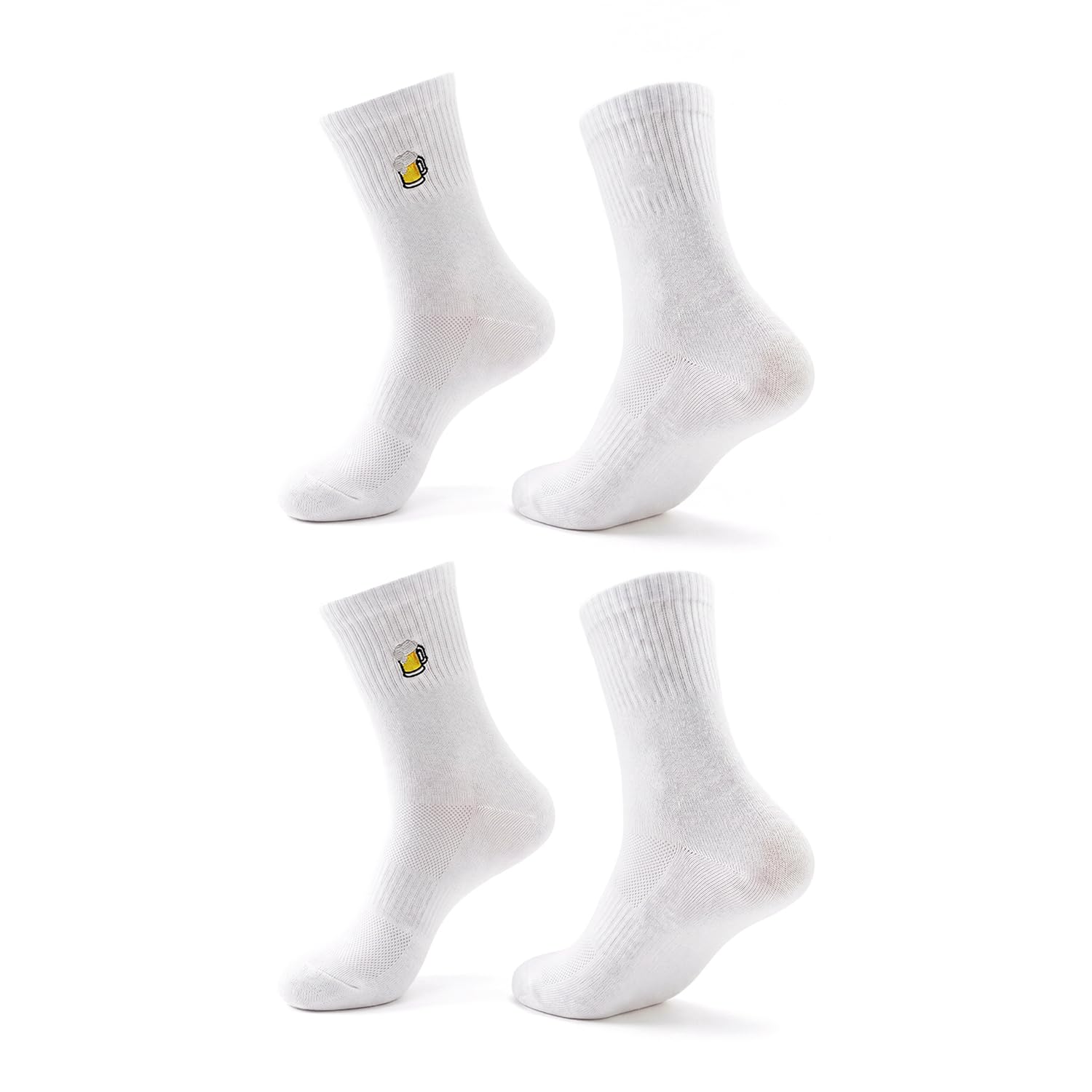 WUFGWBD 2 Pairs Of Socks, Beer Pattern Decoration, With Sneakers And Sports Shoes, Moisture Wicking, Suitable For Any Season, Gifts For Running And Golf Enthusiasts, Leisure Walking Accessories.