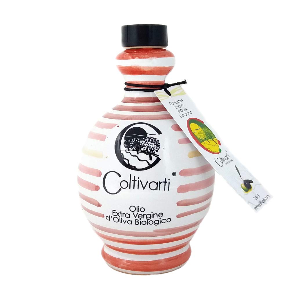 Coltivarti - Huile d'Olive Extra Vierge Biologique 100% Italienne Pot en céramique 500ml (Scirokko) - 1