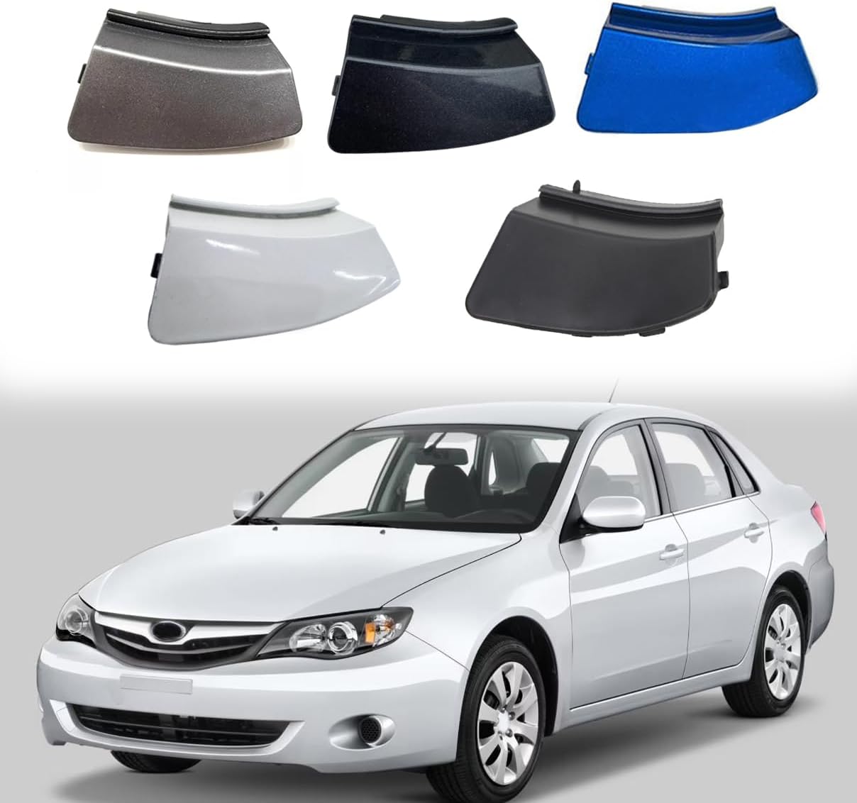 Front Bumper Tow Hook Eye Cover Cap for Subaru Impreza WRX 2008 2009 2010 2011 57731FG000 (Metallic Gray)