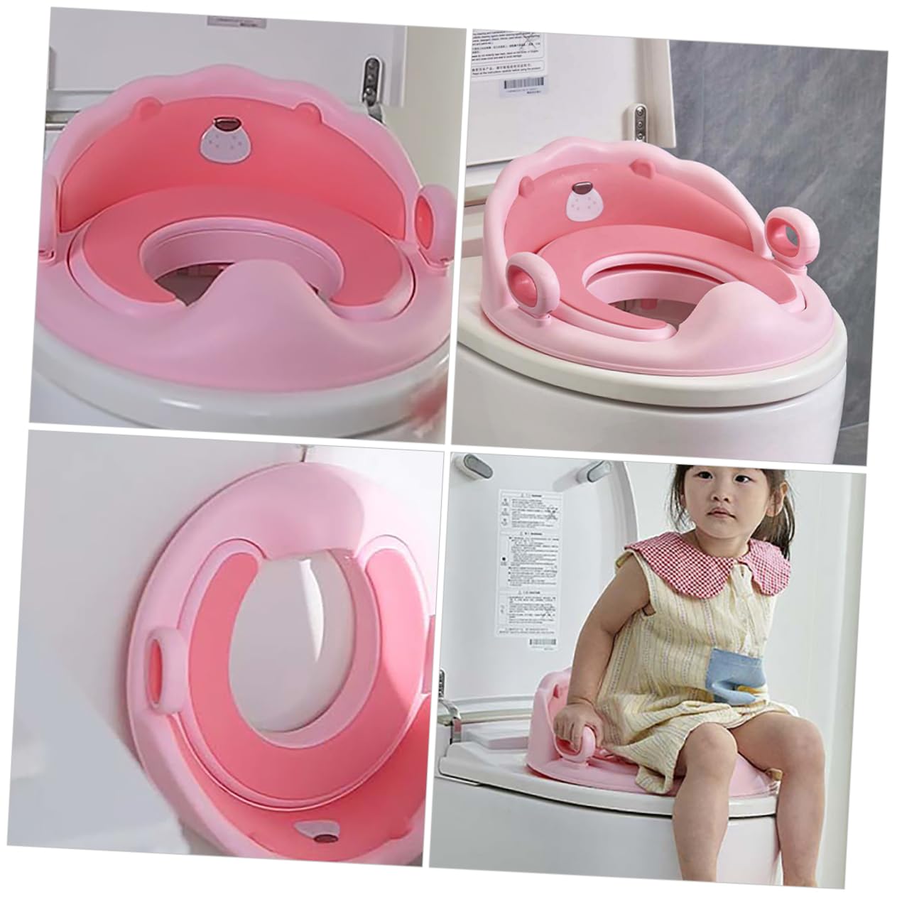 Non-Slip Travel Potty Training Seat Cup Holder Step Stool Bath Seat for Boys Girls Design