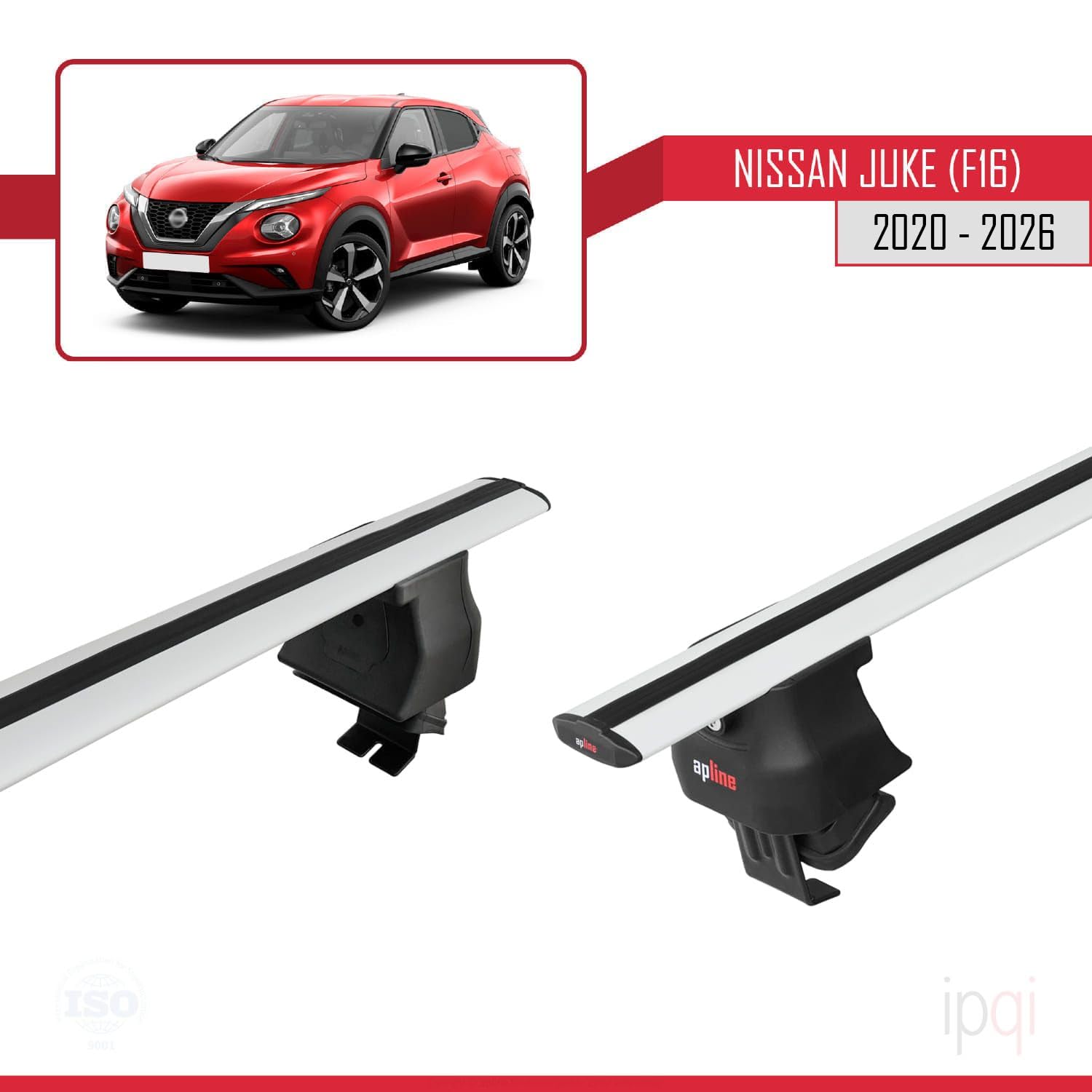 Compatibile con Nissan Juke 2 (F16) 2020-2025 Ace-4 Barre Tetto Portapacchi Auto Barre Portatutto Grigo Alluminio 2 Barre