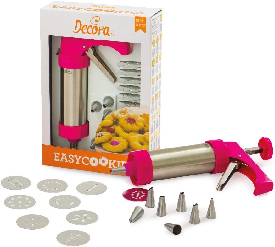 Decora 0142010 Cookie Gun with 13 Cutters and 8 Nozzles