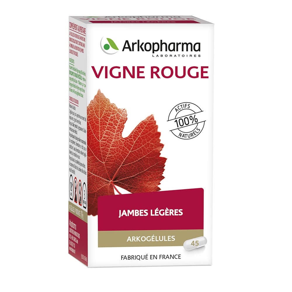 Arkopharma Arkogélules Vigne Rouge Jambes Légères Bio 45 gélules