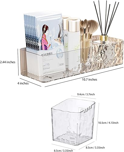 Miniatura 2 de Paquete de 4 organizadores de baño montados en la pared, estante de ducha adhesivo para el interior de la ducha, organizadores de baño de plástico y