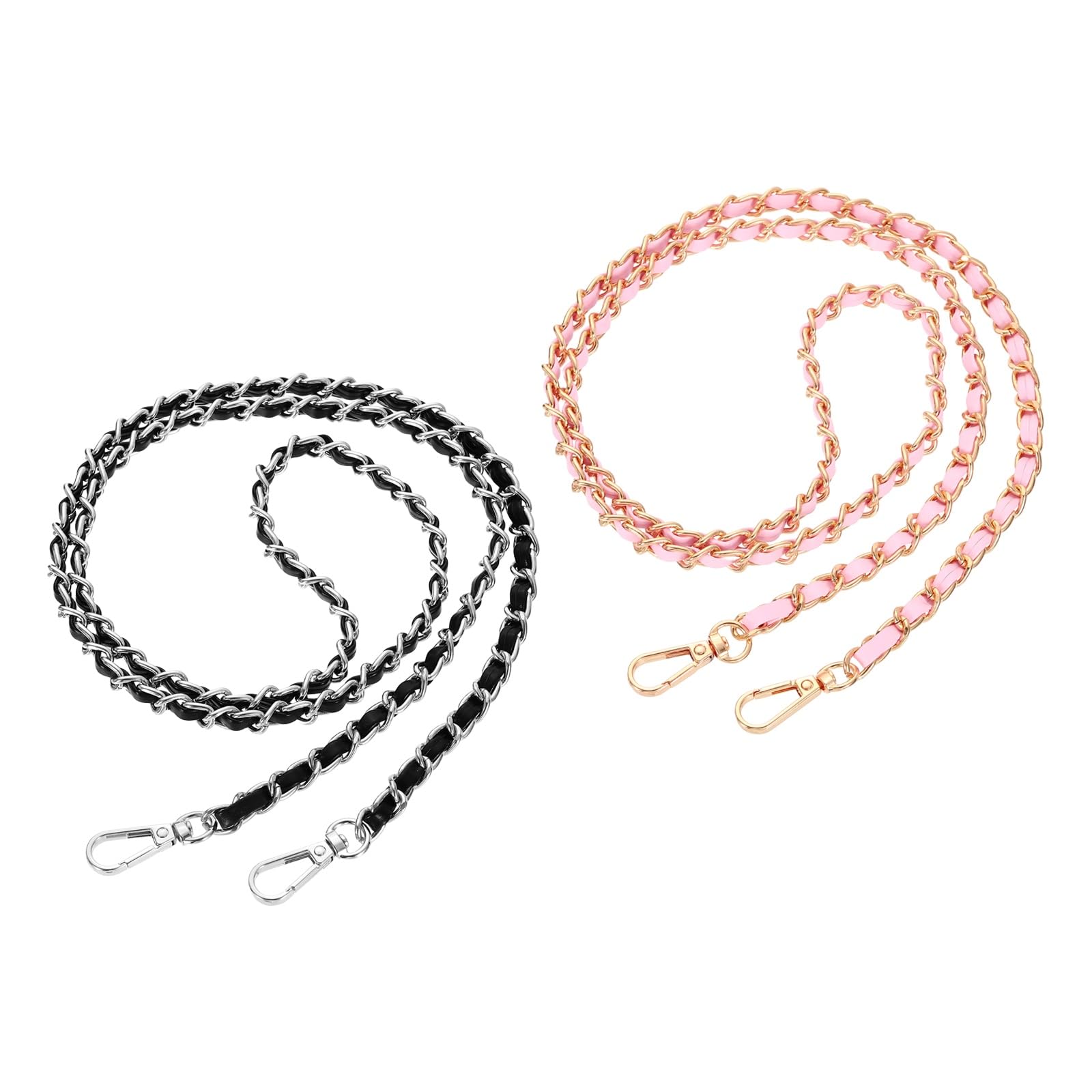 Sangles en cuir de fer pour sac et pochettes aux finitions argent et doré raffinées
