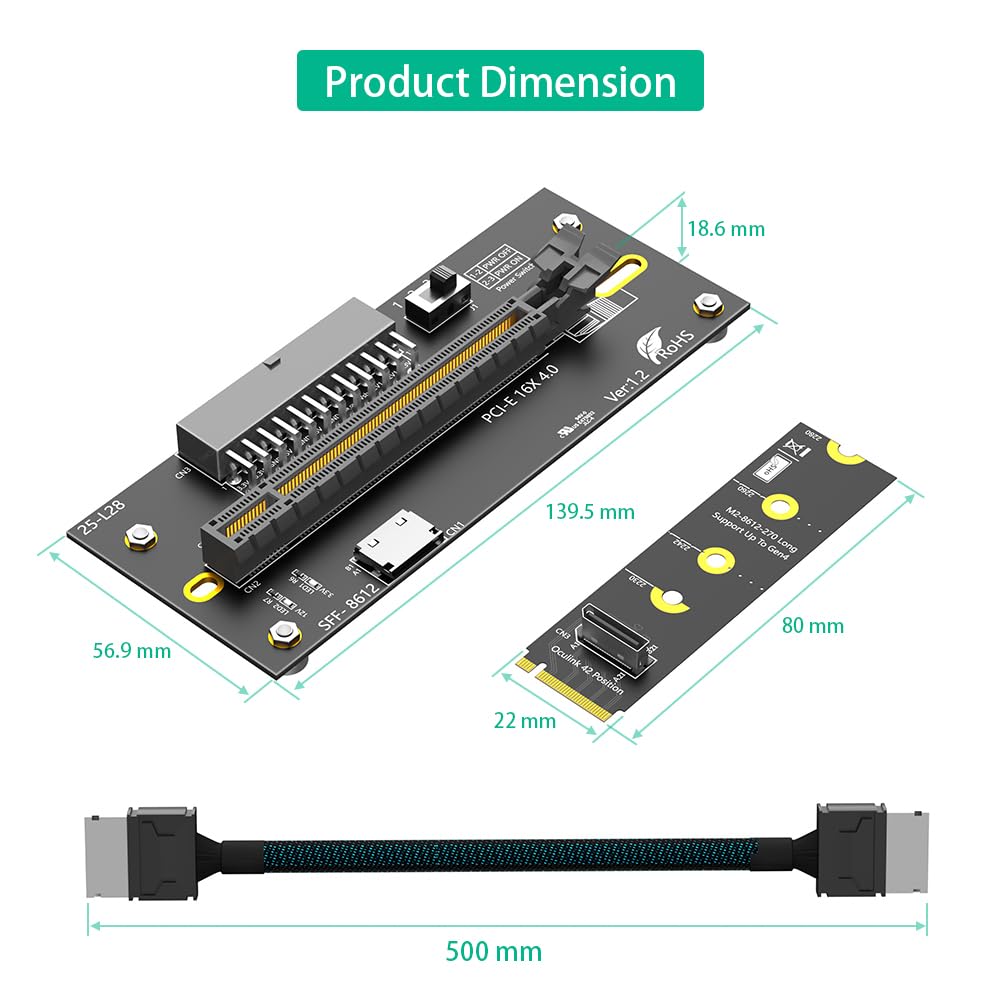 Amazon.com: Mustpoint M.2 M-Key 2242/2260/2280 to PCI-e 4.0 X16
