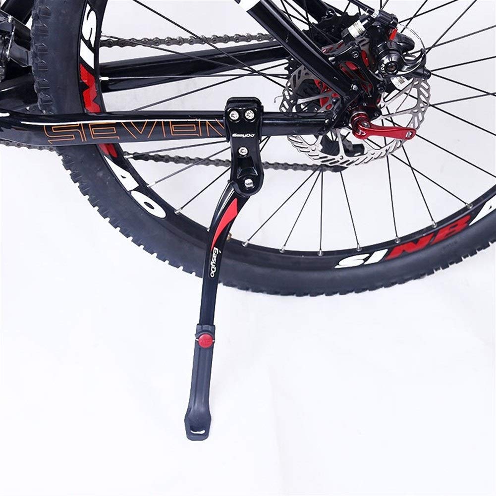 Caballete Bici MTB bicicleta pata de cabra Estante del estacionamiento de Kick MTB Mountain Bike soporte lateral soporte de pie Brace 24 '' - 29 '' 34-41cm ajustable Caballete Bici ( Color : Black Gre