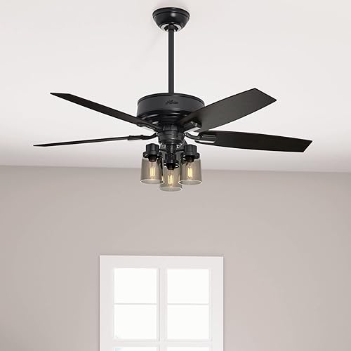 Miniatura 3 de Hunter Fan Company Bennett 54189 - Ventilador de techo ultra silencioso Bennet de 52 pulgadas con kit de luz LED control remoto y cuchillas