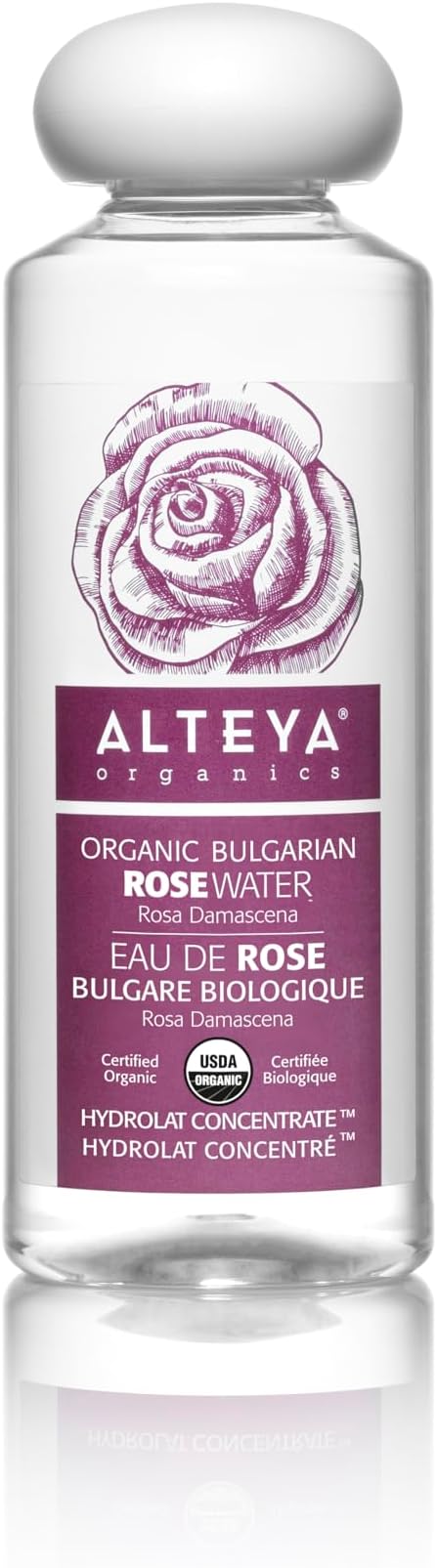 - Rose Water USDA Certified Organic Facial Toner, 8.5 Fl Oz/250mL Pure Bulgarian Rosa Damascena Flower Water, Award-Winning Moisturizer BPA-Free Bottle with Reducer