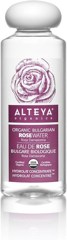 Alteya Organics Rose Water USDA Certified Organic Facial Toner, 8.5 Fl Oz | 100% Pure Bulgarian Rose Water Tones, Hydrates, and Refreshes Skin for a Balanced, Radiant Complexion