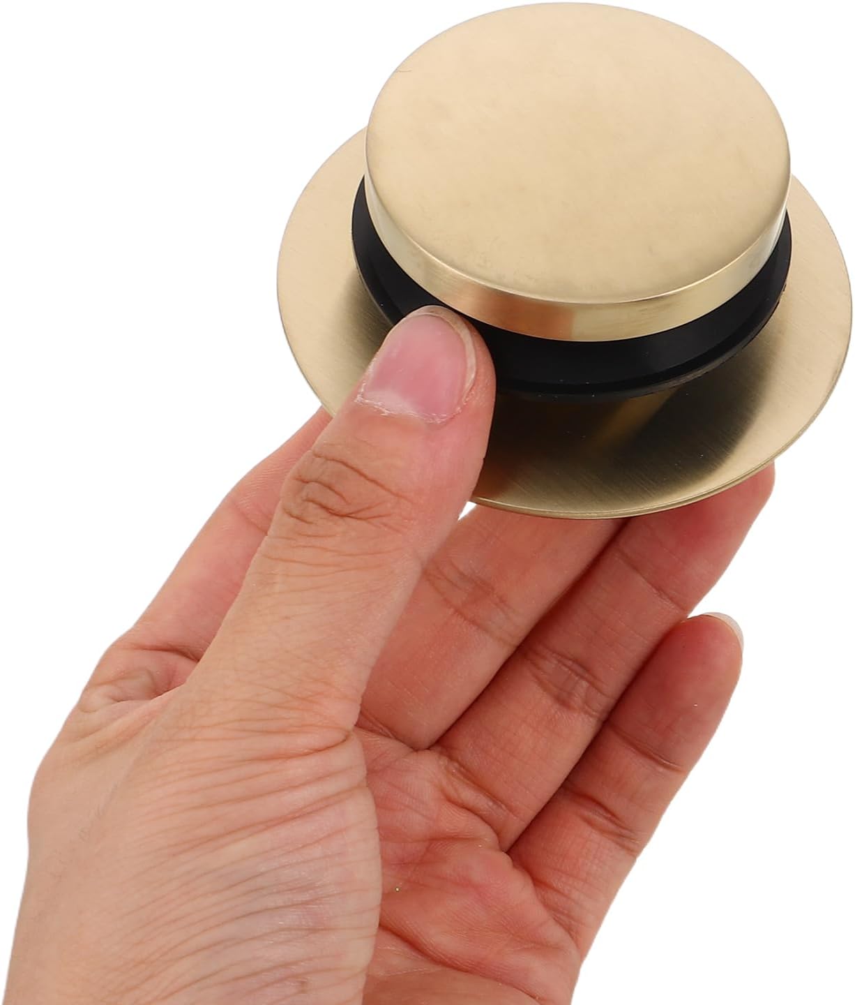 Universal Bathtub Drain Stopper: Push-Type Copper Plug - Brass Pop-Up Stopper for Bathroom Tub Fits 3.8cm-4.5cm Drain Hole - Bathtub Accessories