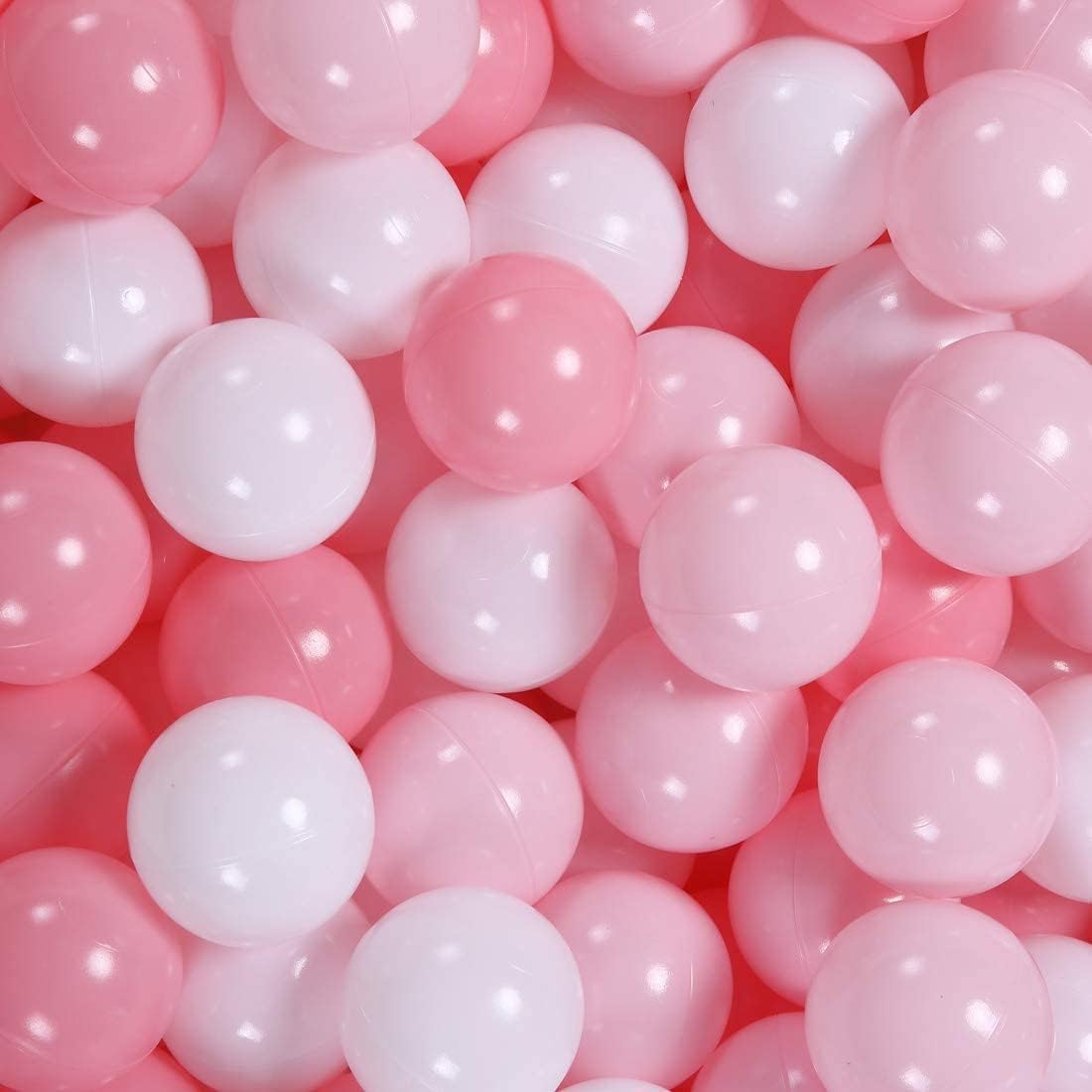 GOGOSO Ball Pit Balls for Toddlers Kids Plastic Balls for Ball-Pit Playpen Pool Baby Pastel Party Decor Fun Shaped Star Bulk 50 100 200 500 1000 Count