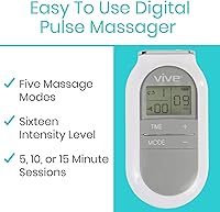 Vista 2 de Vive Stim Machine - Estimulador muscular portátil – Unidad digital TENS Dispositivo de almohadilla de electrodos – Masajeador de electroterapia
