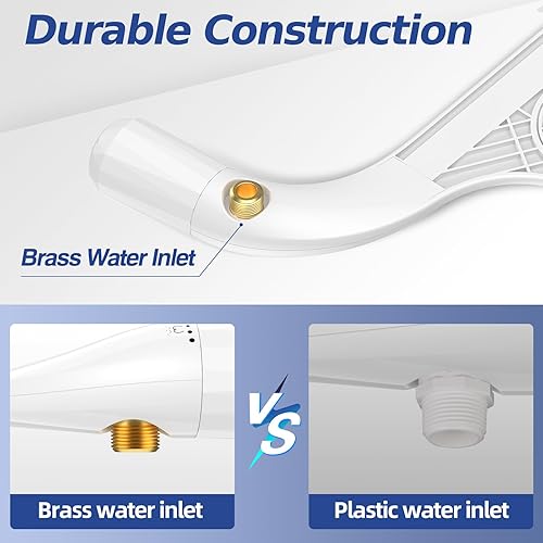 Miniatura 7 de SAMSICHI Accesorio de bidé para inodoro, paquete de 2 bidés retráctiles de agua fría para inodoros existentes, accesorio de asiento de inodoro para