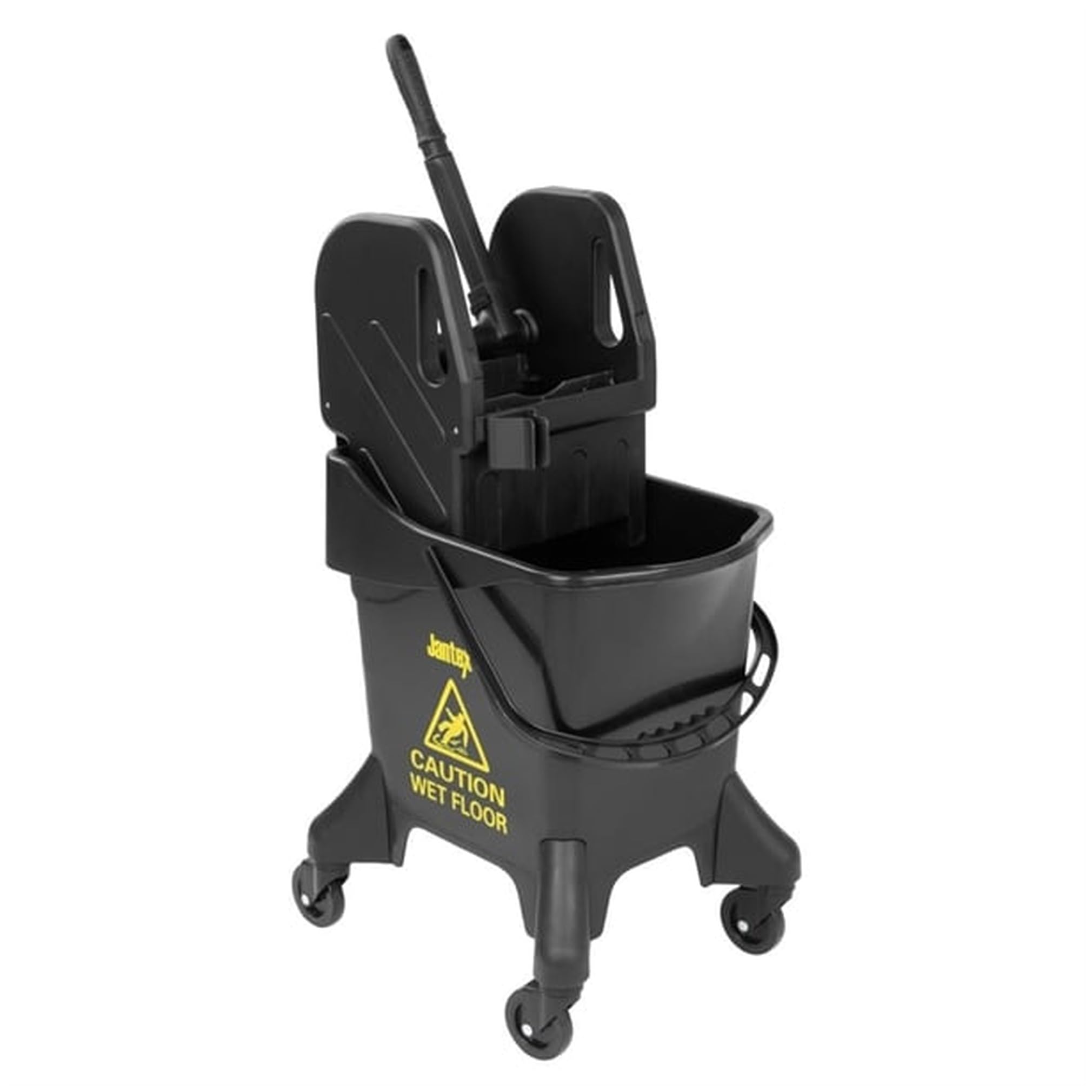 Jantex Cubo Alto para fregona y escurridor con Estampado Amarillo, 21 L