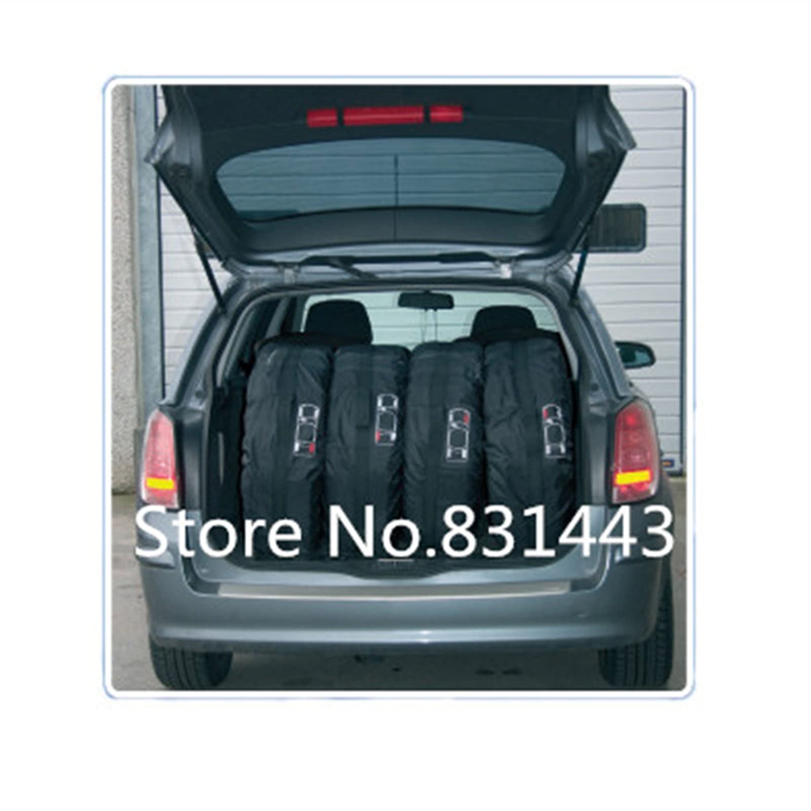 Reifentaschen Auto-Ersatzreifen-Abdeckung für Sommer-Winter-Polyester-Auto-Reifen-Beschützer Aufbewahrungsbeutel Black-Rad-Zubehör für Sedan-SUV-Fahrzeug (Color : Big Size Black)