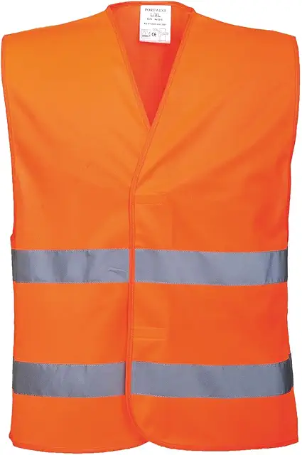 Gilet de Chasse Portwest Double Bande - Orange L/XL - Haute Visibilité