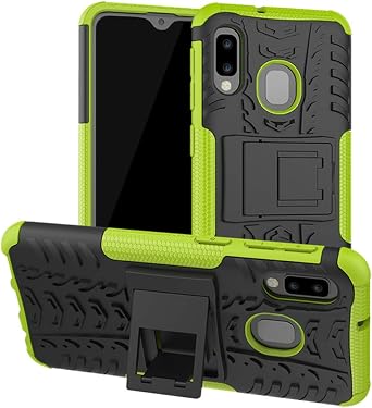 Yiakeng Samsung Galaxy A10E Case, Samsung A10E Case, Shockproof Slim Protective with Kickstand Hard Phone Cover for Samsung Galaxy A10E Green