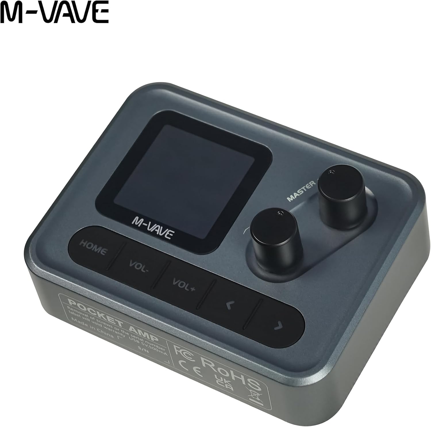 SK-17 Ultra-Portable Guitar Bass Amp Modeler Pedal - Pocket-Sized Multi-Effects with 80 Presets, 20 AMP/CAB Sims, Bluetooth Playback, Headphone Monitoring & 7-Hour Rechargeable Battery (Grey)