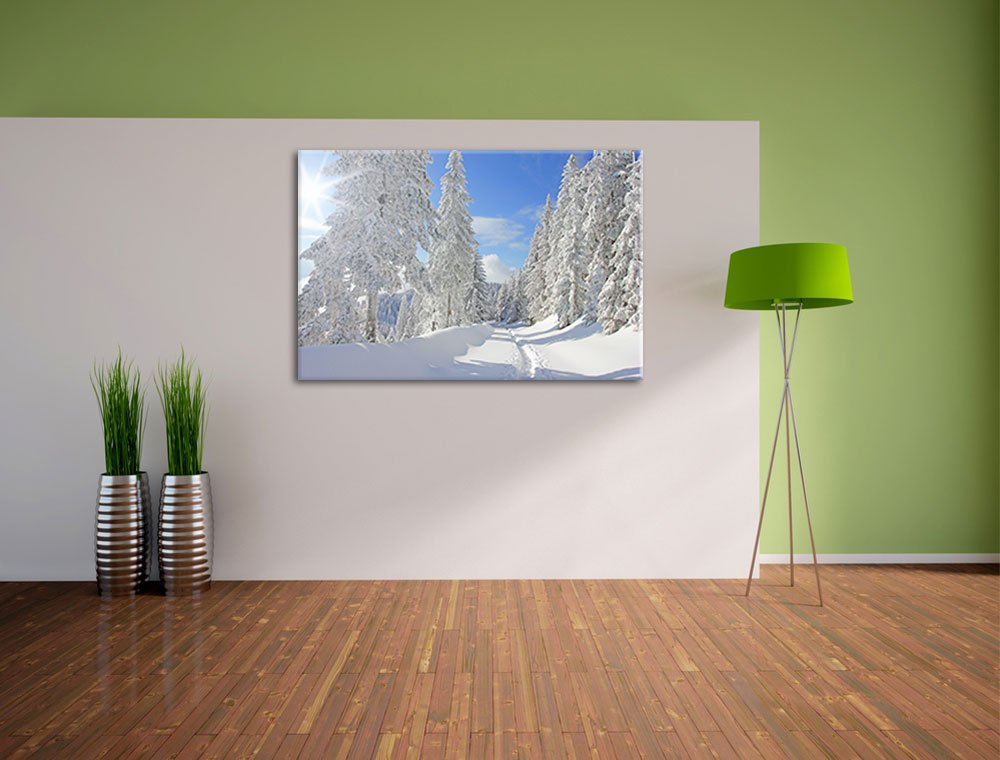 InstyleArt Stampa Su Tela Paesaggio Invernale Con Alberi – 80x60 Cm, Quadro Murale Artistico, Fatto In Germania, Pronto Da Appendere - 3