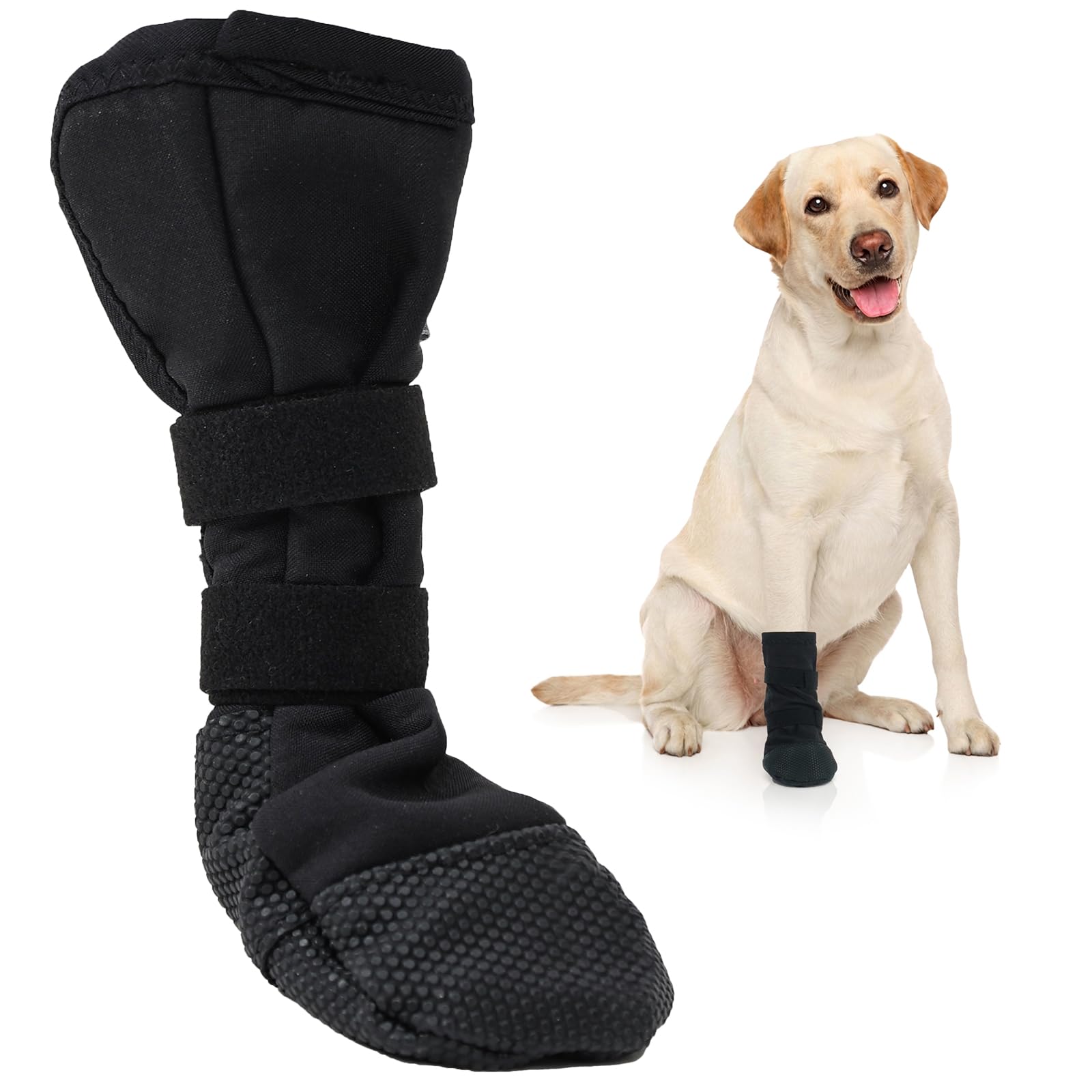 Dog Boot for Paw Wound Recovery, Anti-Slip Dog Injured Paw Protector, Shoe for Medium Large Dogs, Adjustable Dog Bootie Outdoor to Keep Paw Dry and Clean, Prevent Licking, Dirt and Mud, XL