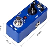 Vista 86 de MOOER Compresor de pedal de guitarra Yellow Compressor Comp, compresión de guitarra True Bypass, ecualizador y volumen ajustables, tamaño mini