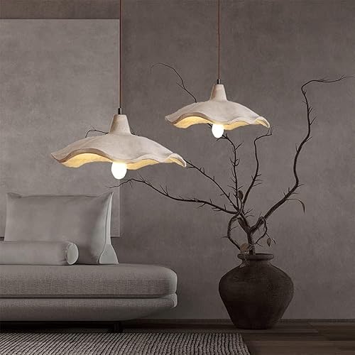 Miniatura 5 de Nordic Large Pendant Lights, Modern Gray Concrete Shade Hanging Pendant Lamp, Vintage Farmhouse Industrial Chandelier for Kitchen Island Dining Room
