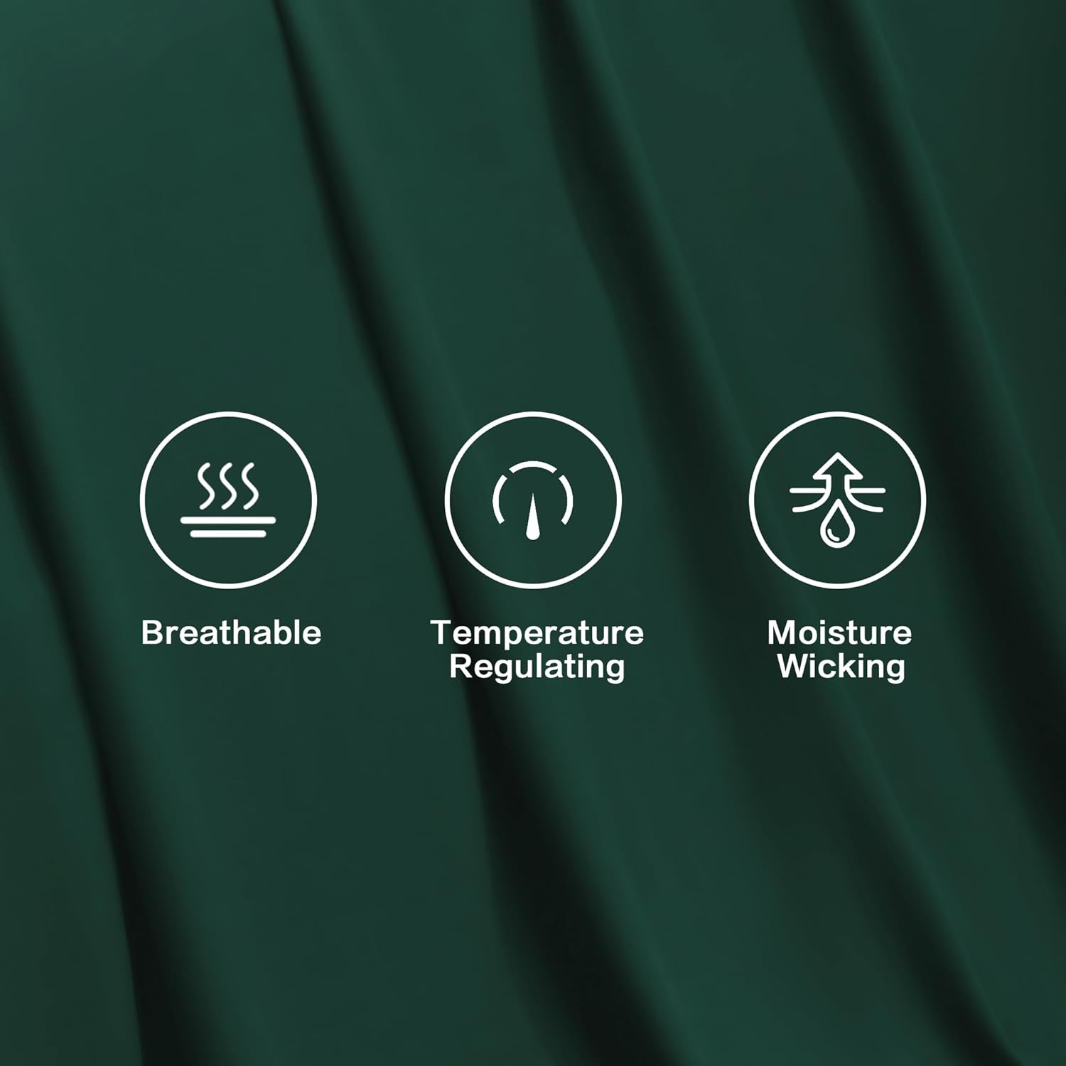 Andency King Size Sheets Set, 100% Viscose Derived from Bamboo, Cooling Summer King Sheets, Deep Pocket Up to 16", Silky Soft Bed Sheets, Hotel Bedding Sheets & Pillowcases, Dark Emerald Green - Image 5