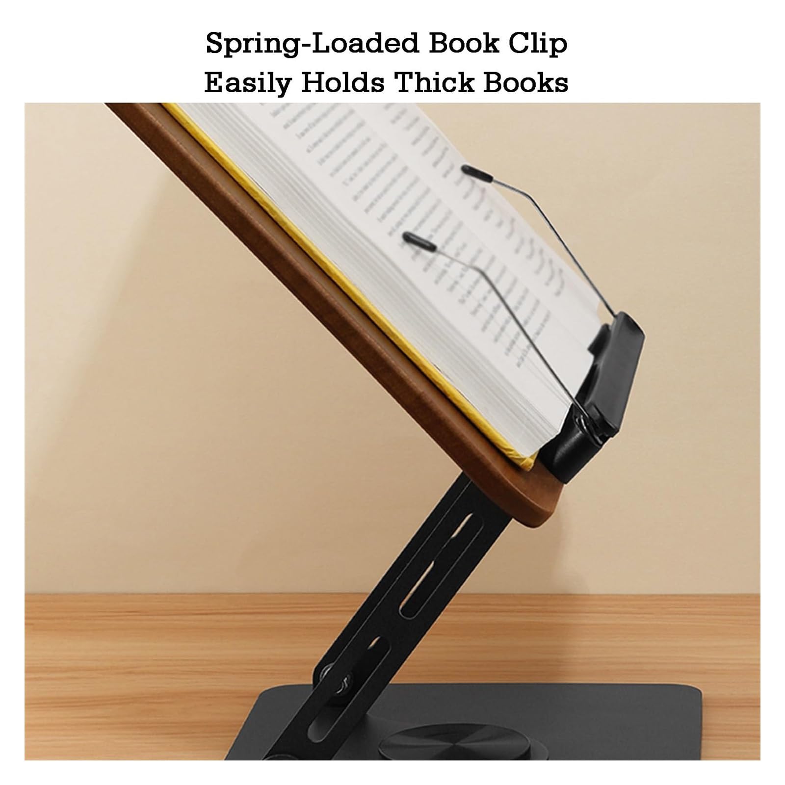 Verstellbare 2-in-1-Halterung aus Massivholz und Kohlenstoffstahl for Haushaltsbücher, Noten, Tablet-Ständer, Nackenschutz, freihändiges Büro, Lernen, Kochen(White,51-119cm)