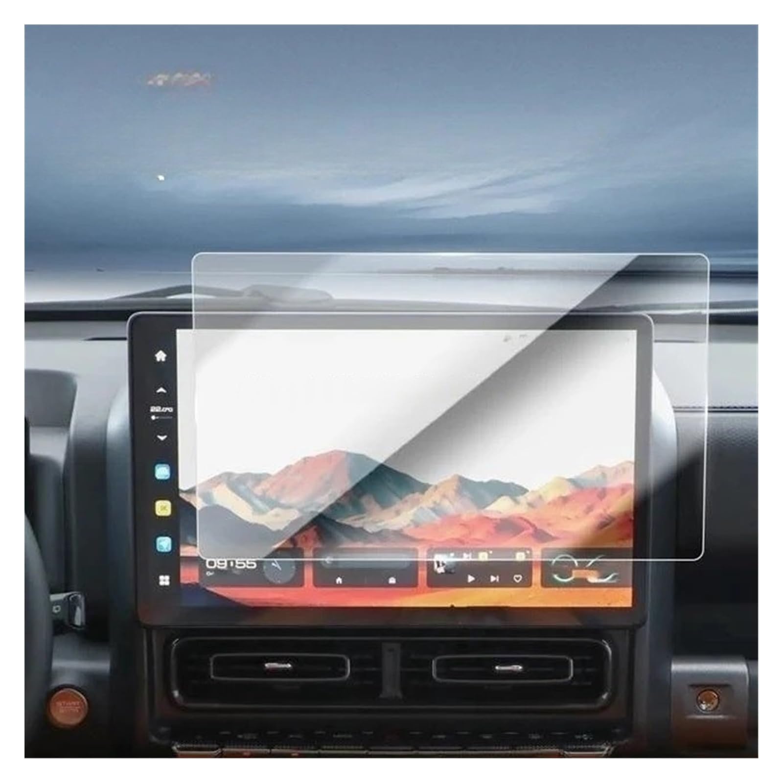 Displayschutzfolie Aus Glas Für Ha&val H9 2024 2025 Auto-Navigationssystem Und Armaturenbrett Kratzfest Displayfolie