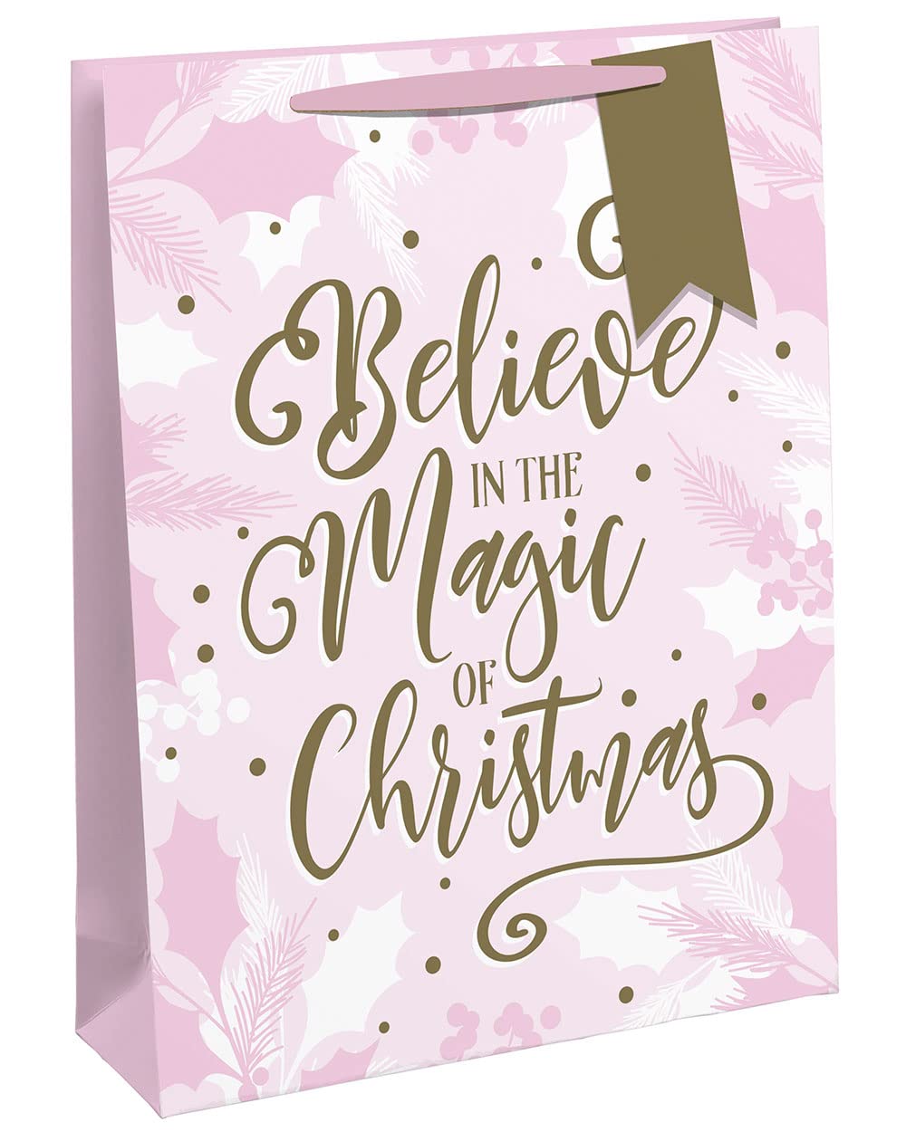 Eurowrap Believe in Xmas Bag, 37.5 cm x 13 cm x 12 cm Size