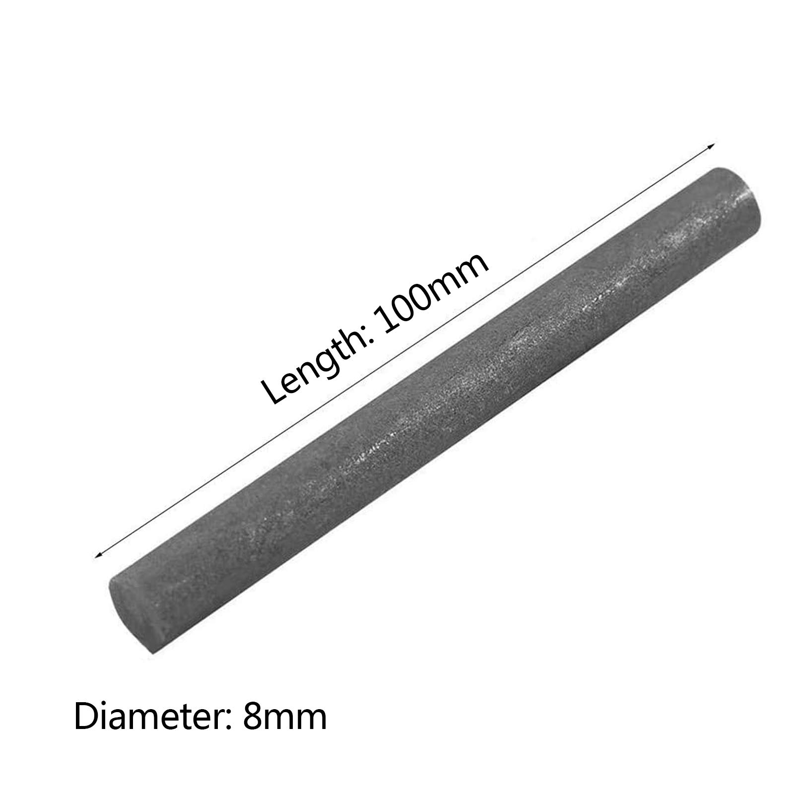 Tige de Graphite ， 5 Barres de diamètre 8 mm, Longueur 50/100/150 mm, adaptées aux équipements électriques de Laboratoire (Longueur 150 mm)(100mm)