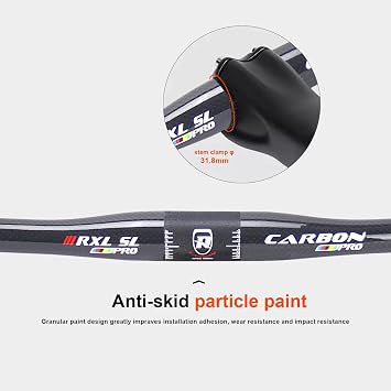 Comfort Mountain Bike Handlebars MTB Carbon Handlebar Riser Bar 31.8mm 76cm