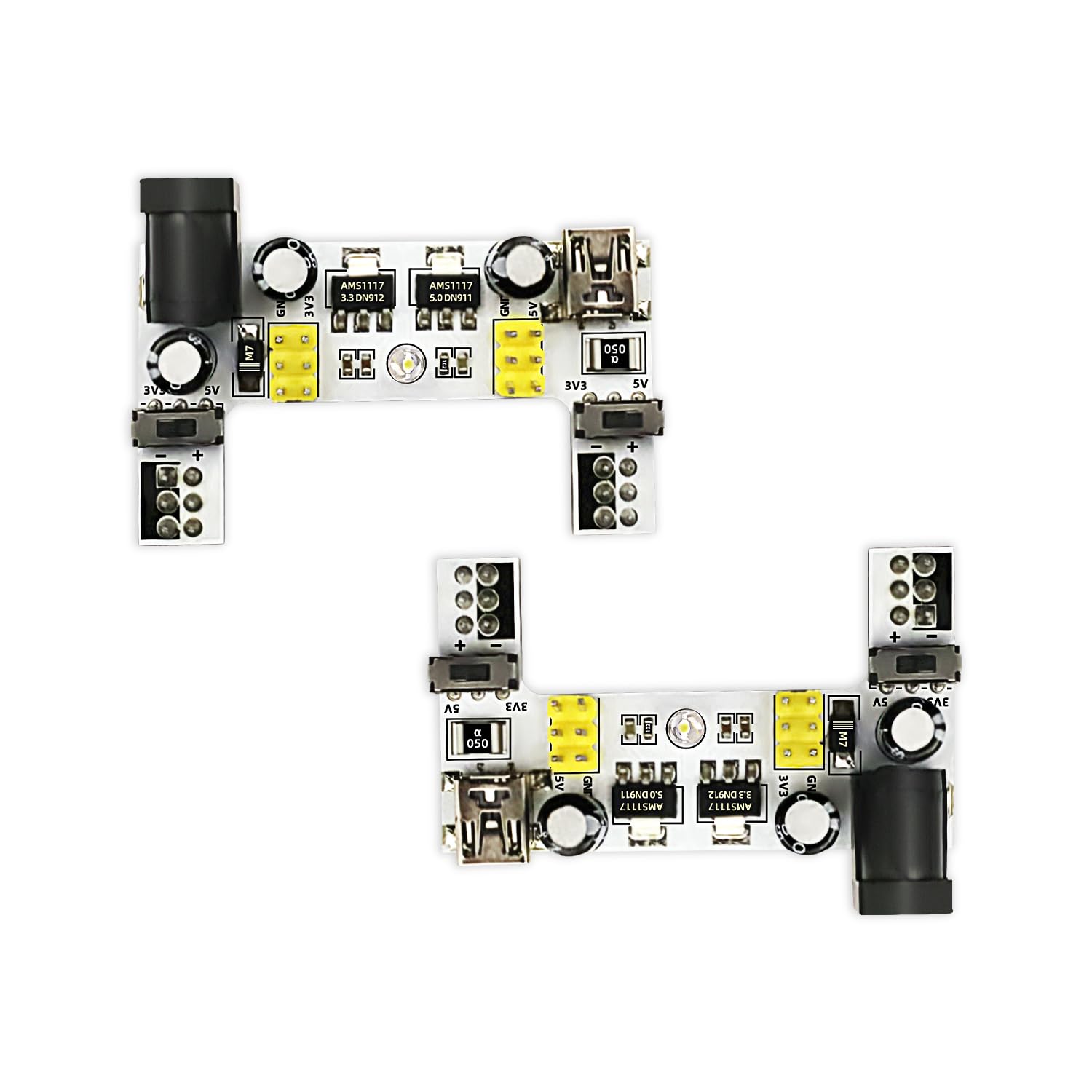 V Telesky 2Pcs Upgraded K2 MB-102 MB102 Breadboard Power Supply Module 3.3V 5V for Arduino
