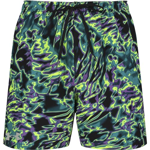 Image of Under Armour Mens Compression Lined Volley Swim Trunks, UPF 50+ Sun Protection, Drawstring Closure & Elastic Waistband