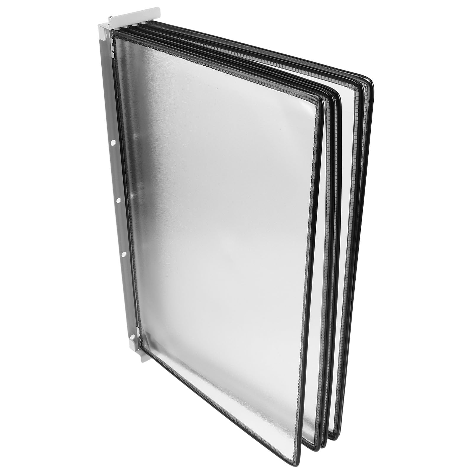 Organiseur Mural Porte-Documents Suspendu en Fer et PVC pour Bureau Noir à 5 Pages Robuste et Haute Capacité pour Dossiers A4 pour Environnement de Travail
