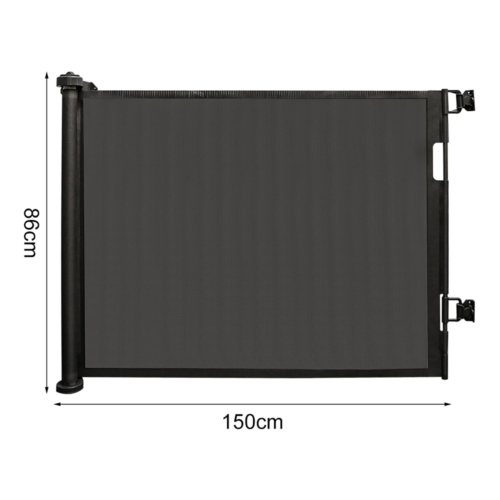 Homewell - Valla de seguridad para niños, barrera de seguridad retráctil, apta para bebés, niños y animales domésticos, barrera de seguridad para pasillos y escaleras, 86 x 150 cm