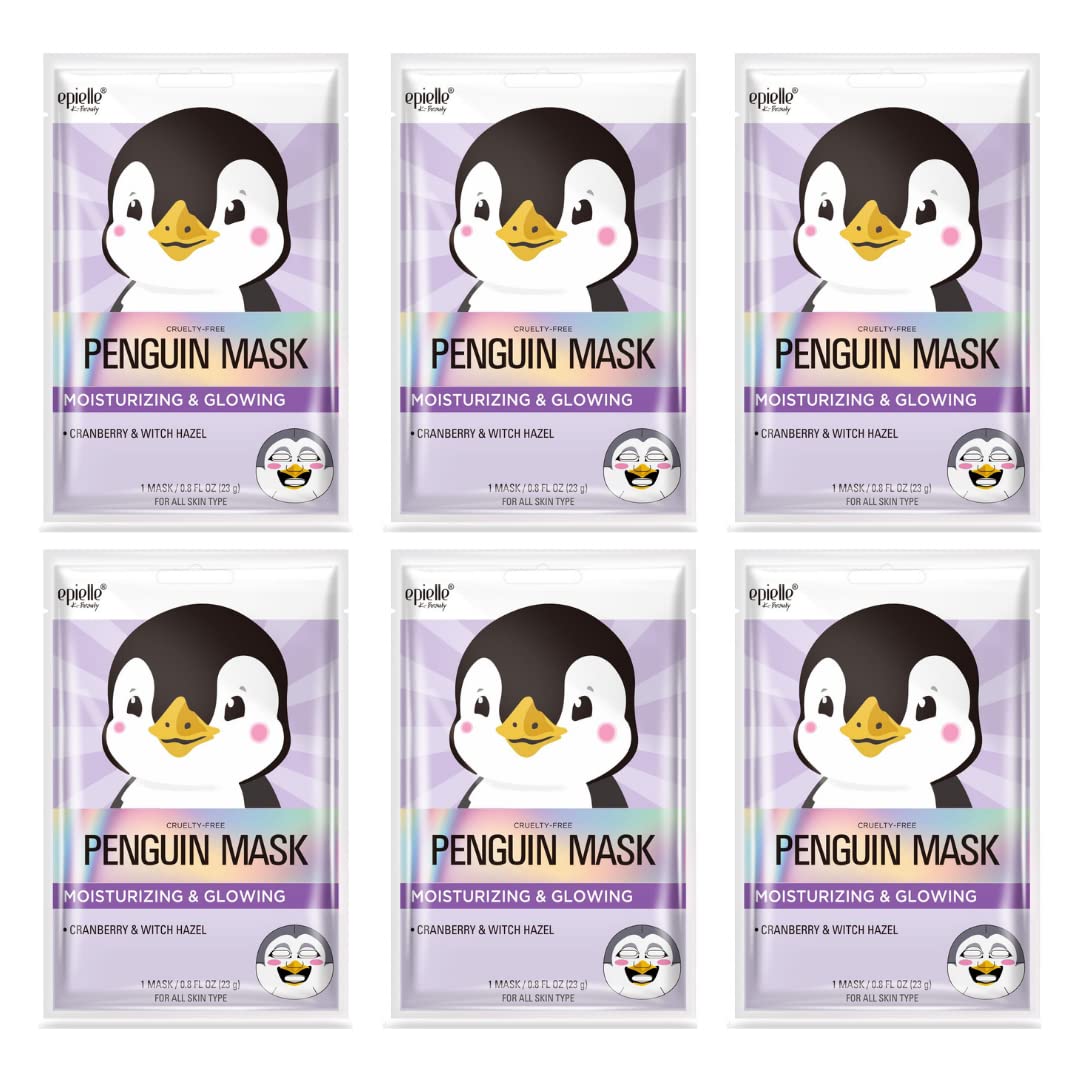 Amazon.com: Epielle Character Face Mask Penguin 6 Pack, Fun