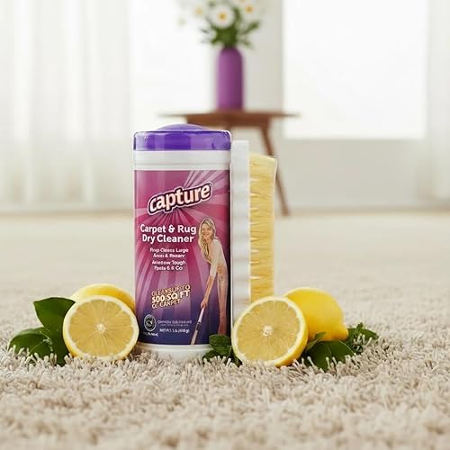 Miniatura 2 de Capture Carpet & Rug Dry Cleaner w/Brush - Dogs & Cats Pet, Home, Car, Carpet Cleaner Powder - Strength Odor Eliminator, Stains Spot Remover, Non