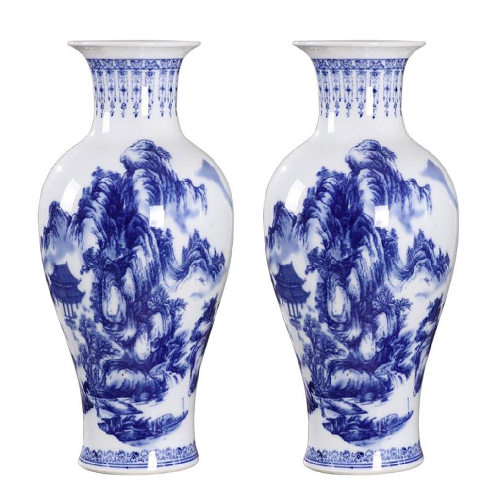 中国風人物画陶器花瓶 中国風人物画陶器花瓶