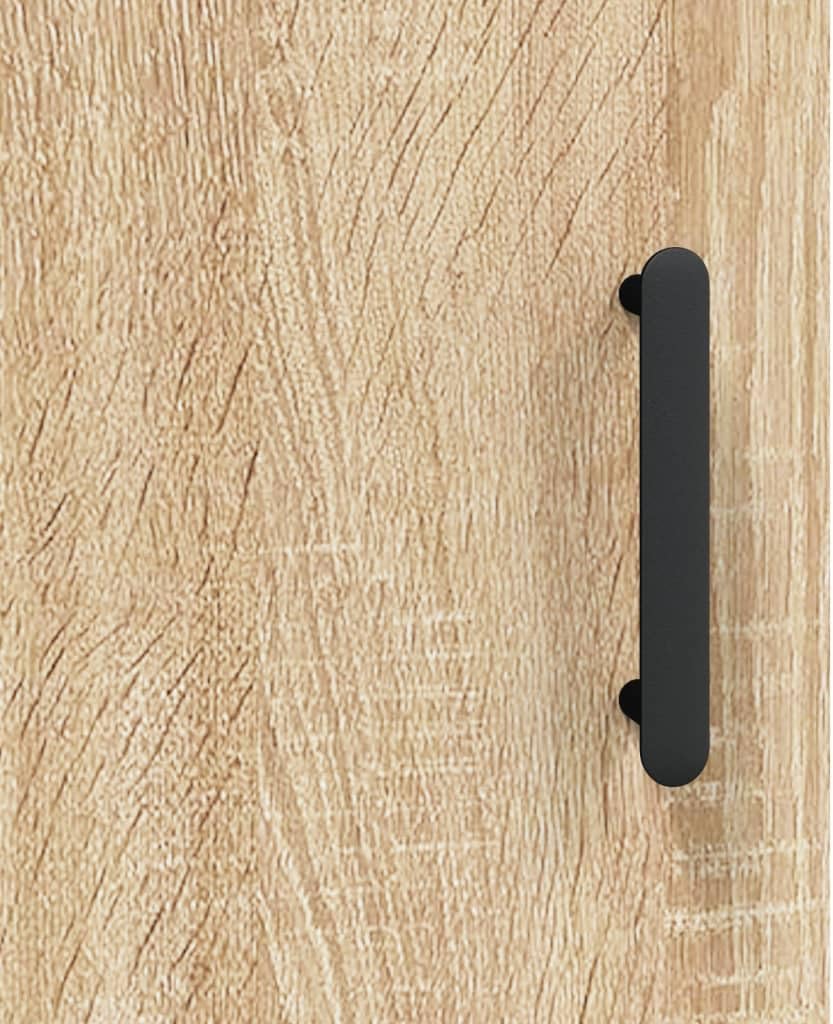 Sonoma Oak Wall Cabinet Engineered Wood Medium Storage Cabinet with 2 Doors 23.6x23.6x23.6 in Matte Finish Indoor Storage Cupboard for Living Room Office Use
