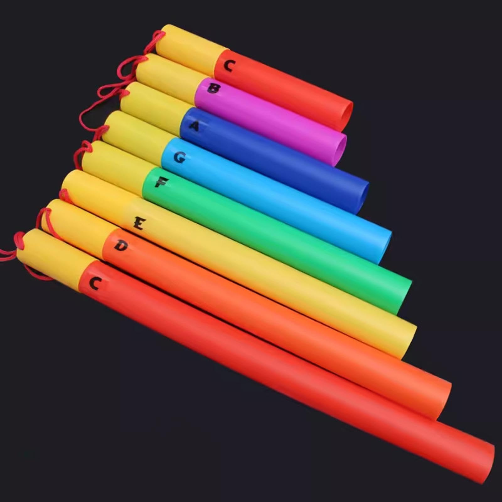 F Fityle Tubi musicali set diatonico di 8 strumenti a percussione colorati per bambini giocattoli strumenti musicali per bambini per bambini, con Corda